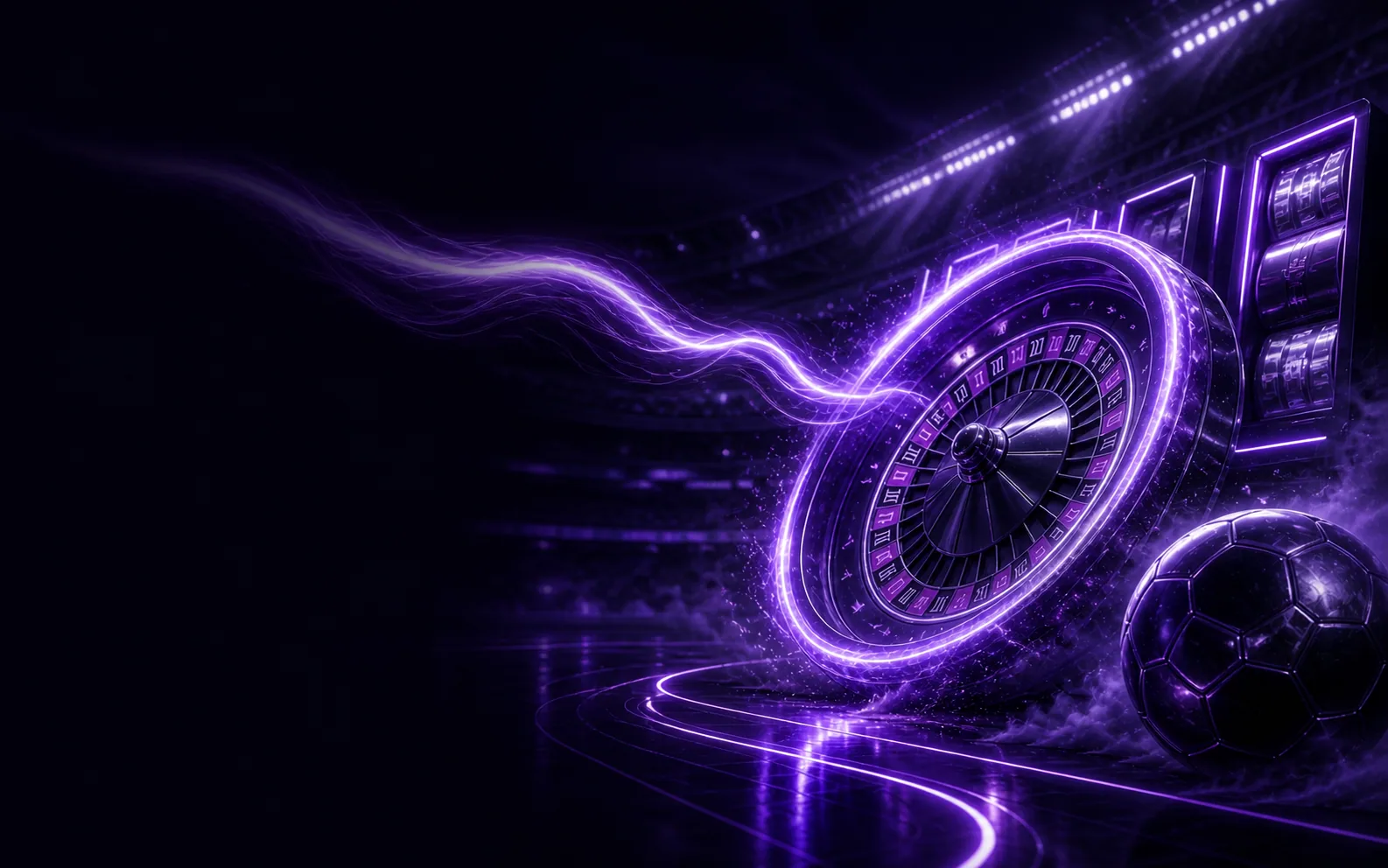 Purple Boda8 gaming arena with casino and sports elements